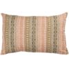 Aztec Trail XL Rectangular Cushion in Soft Pink and Green