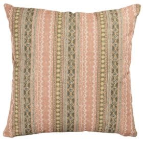 Aztec Trail Extra-Large Cushion in Soft Pink and Green