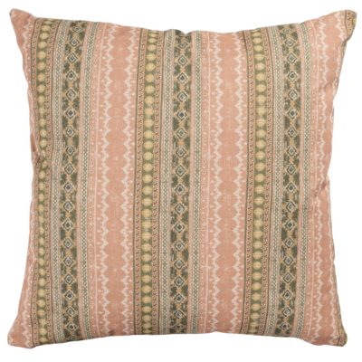 Aztec Trail Extra-Large Cushion in Soft Pink and Green