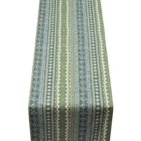Aztec Trail Table Runner in Blue and Green