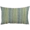 Aztec Trail XL Rectangular Cushion in Indigo Blue and Green
