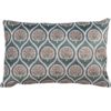 Damask Fan Velvet XL Rectangular Cushion in Jade Green