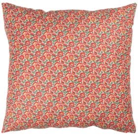 Heritage Garden Floral Print Extra-Large Cushion in Poppy and Primrose