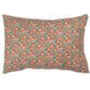 Heritage Garden Floral Print Boudoir Cushion in Teal and Orange