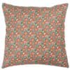 Heritage Garden Floral Print Cushion in Teal and Orange