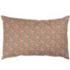 Heritage Garden Floral Print XL Rectangular Cushion in Teal and Orange
