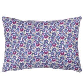 Heritage Garden Floral Print Boudoir Cushion in Bluebell