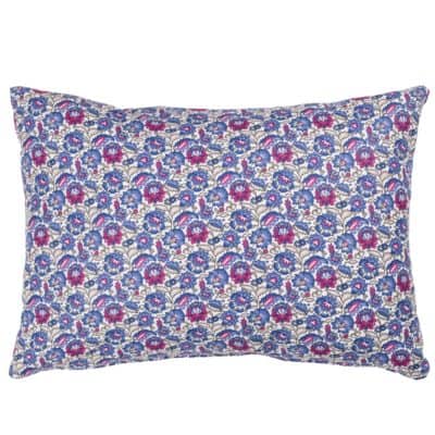 Heritage Garden Floral Print Boudoir Cushion in Bluebell