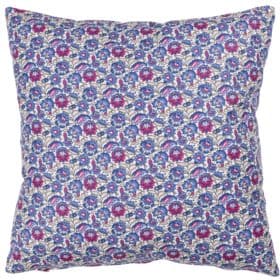 Heritage Garden Floral Print Cushion in Bluebell