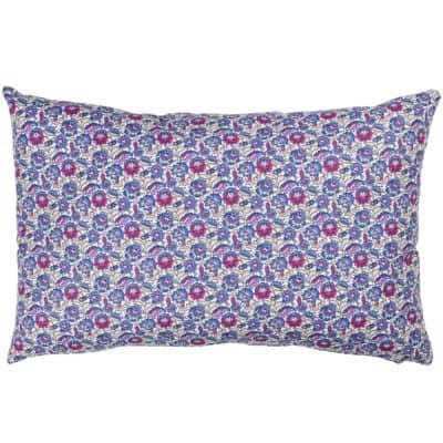 Heritage Garden Floral Print XL Rectangular Cushion in Bluebell