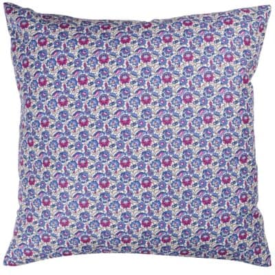 Heritage Garden Floral Print Extra-Large Cushion in Bluebell