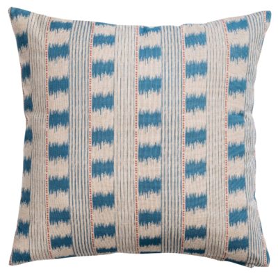 Capri Stripe Cushion in Denim Blue