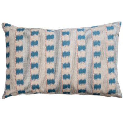 Capri Stripe XL Rectangular Cushion in Denim Blue