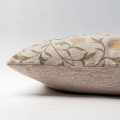 Hawthorne Trail Floral XL Rectangular Cushion in Olive and Ochre