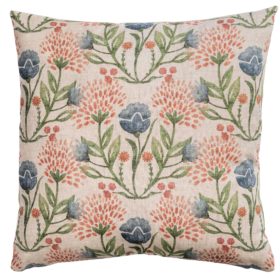 Hedgerow Bouquet Printed Linen-look Cushion