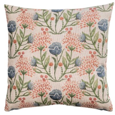 Hedgerow Bouquet Printed Linen-look Cushion