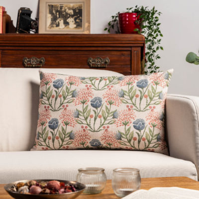 Hedgerow Bouquet Printed Linen-look XL Rectangular Cushion