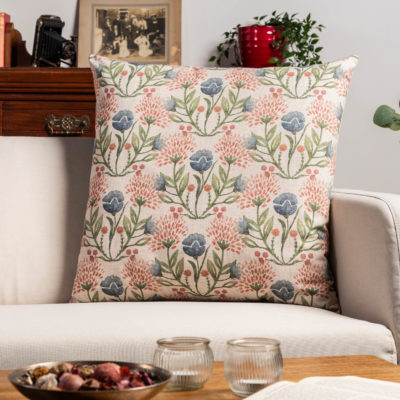 Hedgerow Bouquet Printed Linen-look Extra-Large Cushion