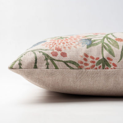 Hedgerow Bouquet Printed Linen-look Extra-Large Cushion
