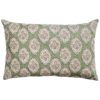 Larkspur Lattice Linen Look XL Rectangular Cushion in Sage Green