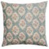 Larkspur Lattice Linen Look Cushion in Sky Blue
