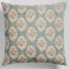 Larkspur Lattice Linen Look Cushion in Sky Blue