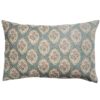 Larkspur Lattice Linen Look XL Rectangular Cushion in Sky Blue