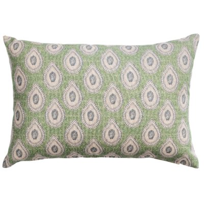 Anika Paisley Boudoir Cushion in Green