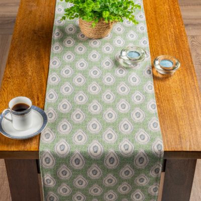 Anika Paisley Table Runner in Green