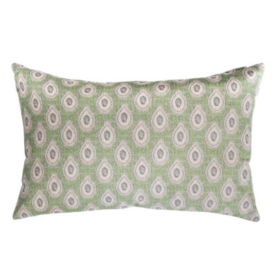Anika Paisley XL Rectangular Cushion in Green