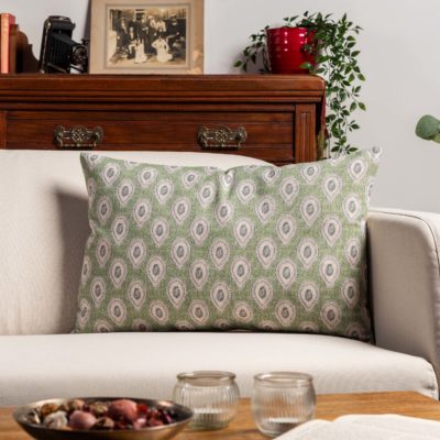 Anika Paisley XL Rectangular Cushion in Green