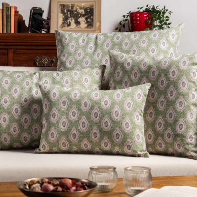 Anika Paisley Extra-Large Cushion in Green