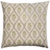 Willowbrook Sprig Brushed Linen Blend Extra-Large Cushion in Soft Sage