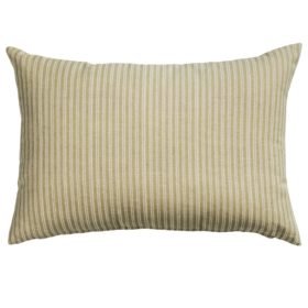 Willowbrook Pinstripe Brushed Linen Blend Boudoir Cushion in Soft Sage