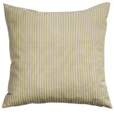 Willowbrook Pinstripe Brushed Linen Blend Cushion in Soft Sage