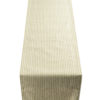 Willowbrook Pinstripe Brushed Linen Blend Table Runner in Soft Sage