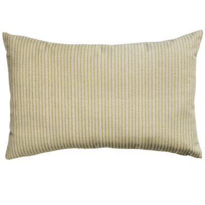 Willowbrook Pinstripe Brushed Linen Blend XL Rectangular Cushion in Soft Sage