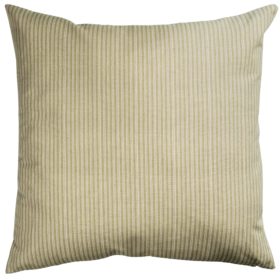 Willowbrook Pinstripe Brushed Linen Blend Extra-Large Cushion in Soft Sage