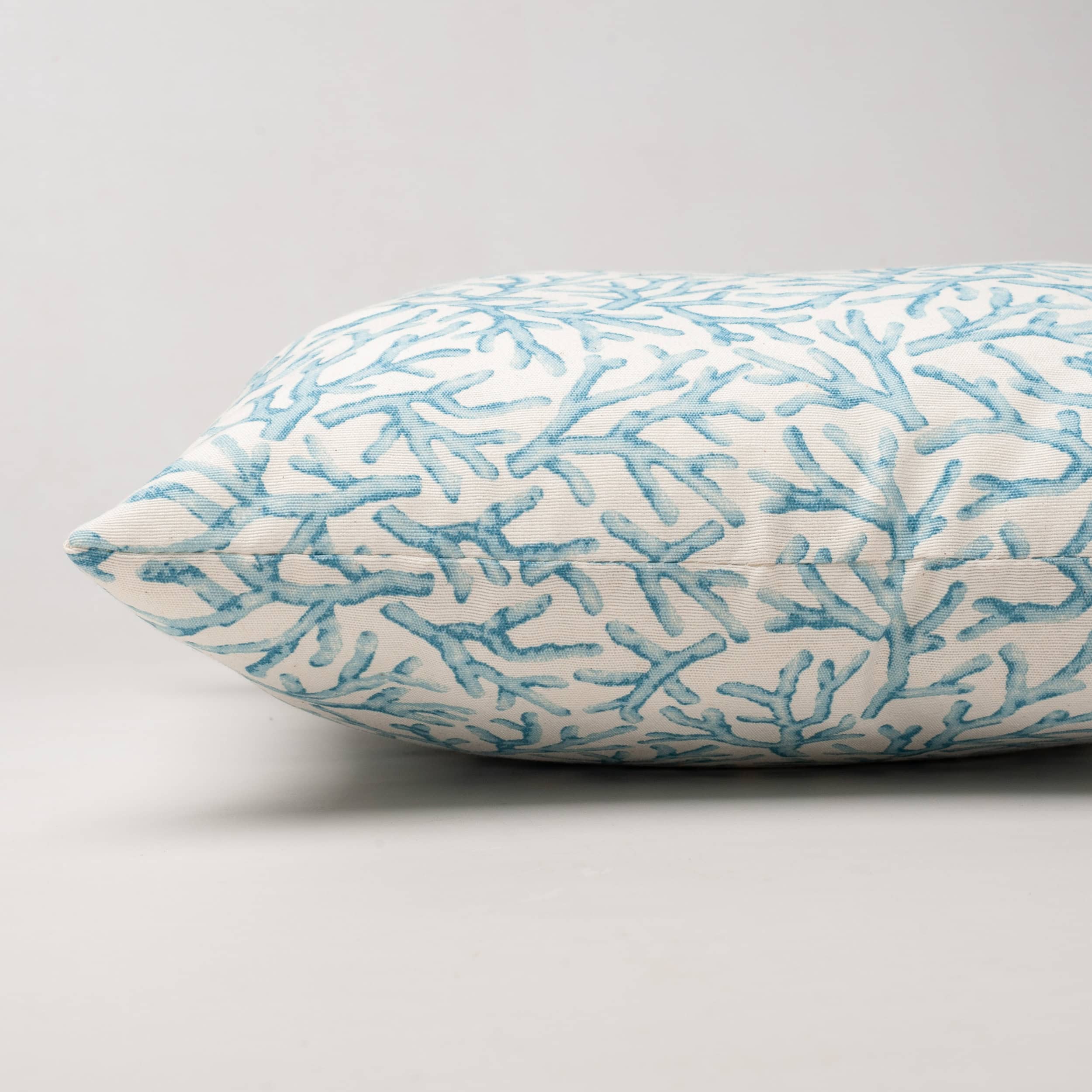 Coral Reef Boudoir Cushion in Duck Egg Blue