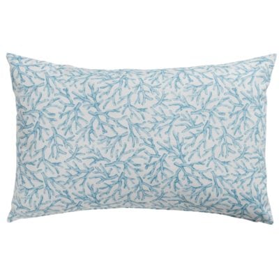 Coral Reef XL Rectangular Cushion in Duck Egg Blue