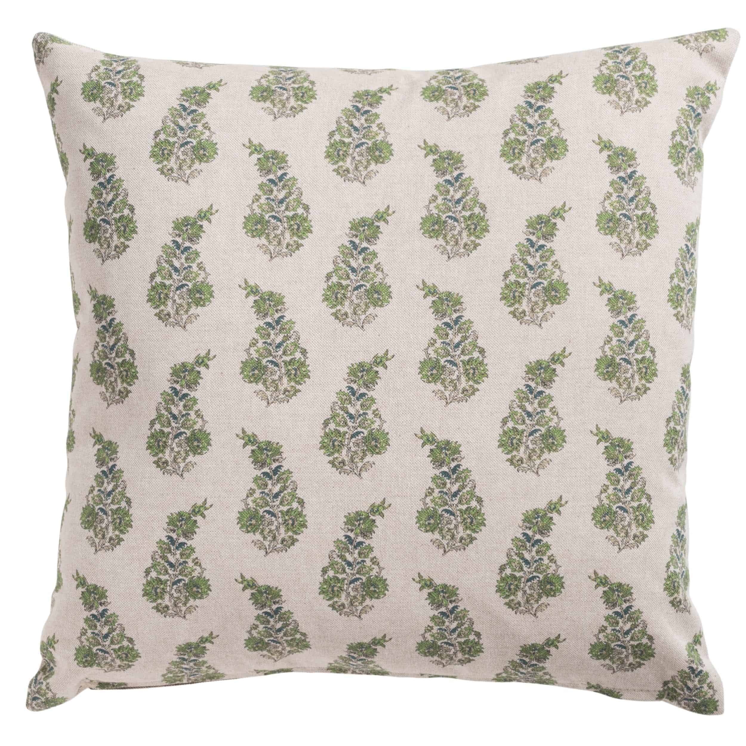 Willowmere Sprig Cushion in Sage Green