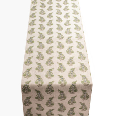 Willowmere Sprig Table Runner in Sage Green