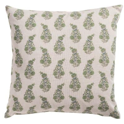 Willowmere Sprig Cushion in Duck Egg Blue