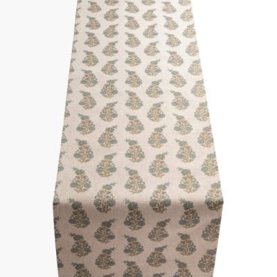 Willowmere Sprig Table Runner in Duck Egg Blue