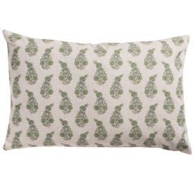 Willowmere Sprig XL Rectangular Cushion in Duck Egg Blue