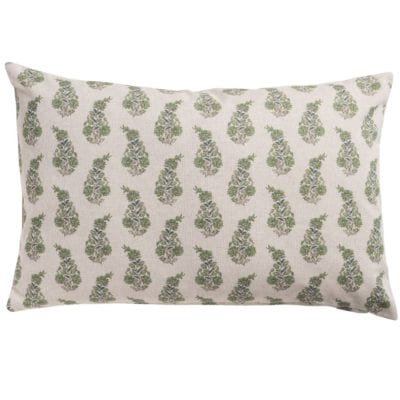 Willowmere Sprig XL Rectangular Cushion in Duck Egg Blue