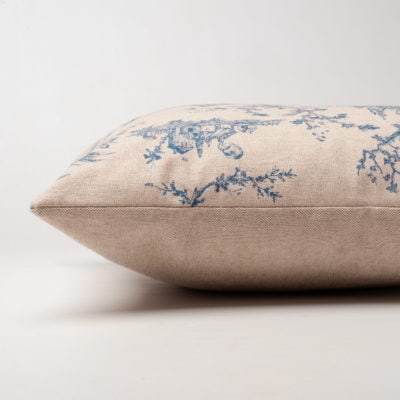 Chateau Toile Boudoir Cushion in Cornflower Blue