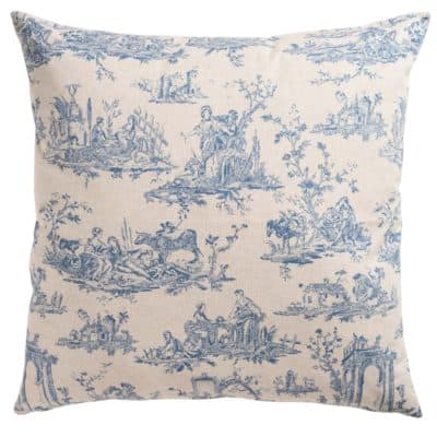 Chateau Toile Extra-Large Cushion in Cornflower Blue