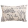 Chateau Toile Boudoir Cushion in Dove Grey
