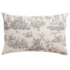 Chateau Toile XL Rectangular Cushion in Dove Grey